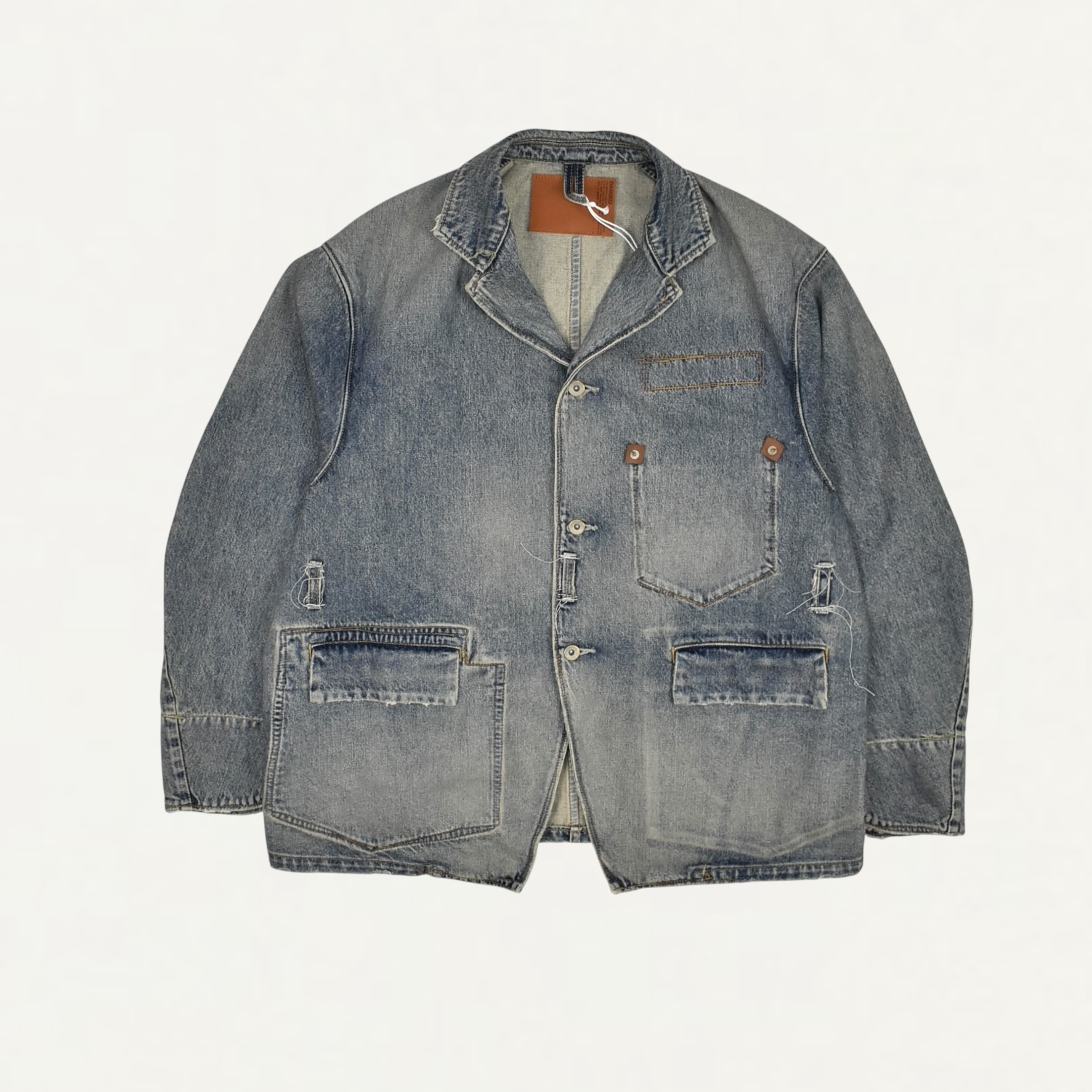DAIRIKU Free Stich Draiping Denim Jacket Indigo[25AW D8]