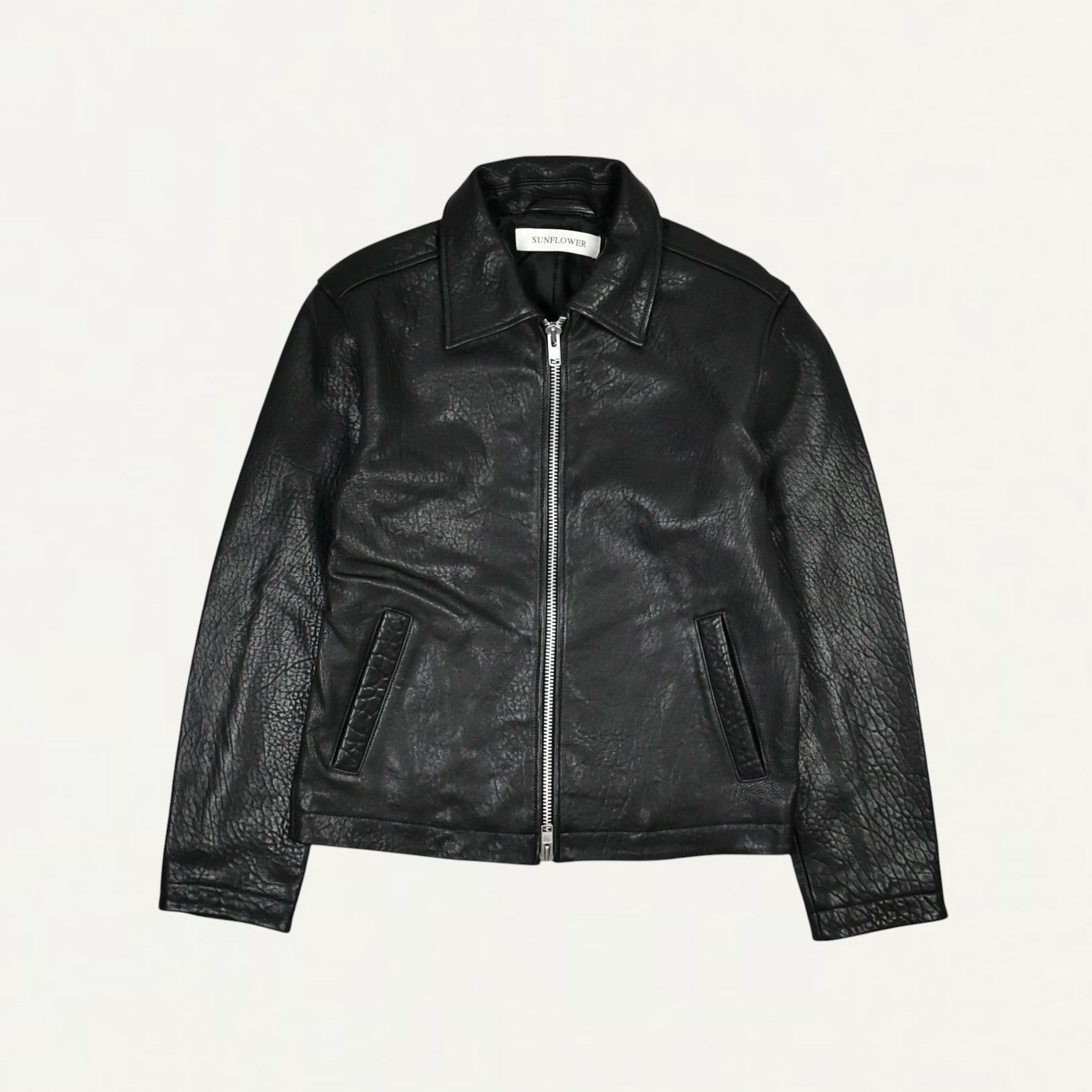 SUNFLOWER Short Leather Jacket Black[6060]