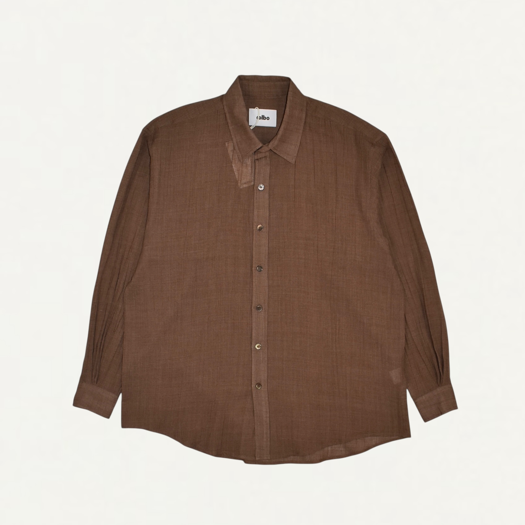 Colbo Office Shirt Sheer Crinkled Clay[LS004-138]
