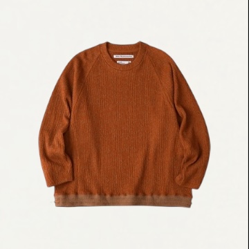 White Mountaineering MELANGE WIDE RAGLAN PULLOVER ORANGE[WM2573504]