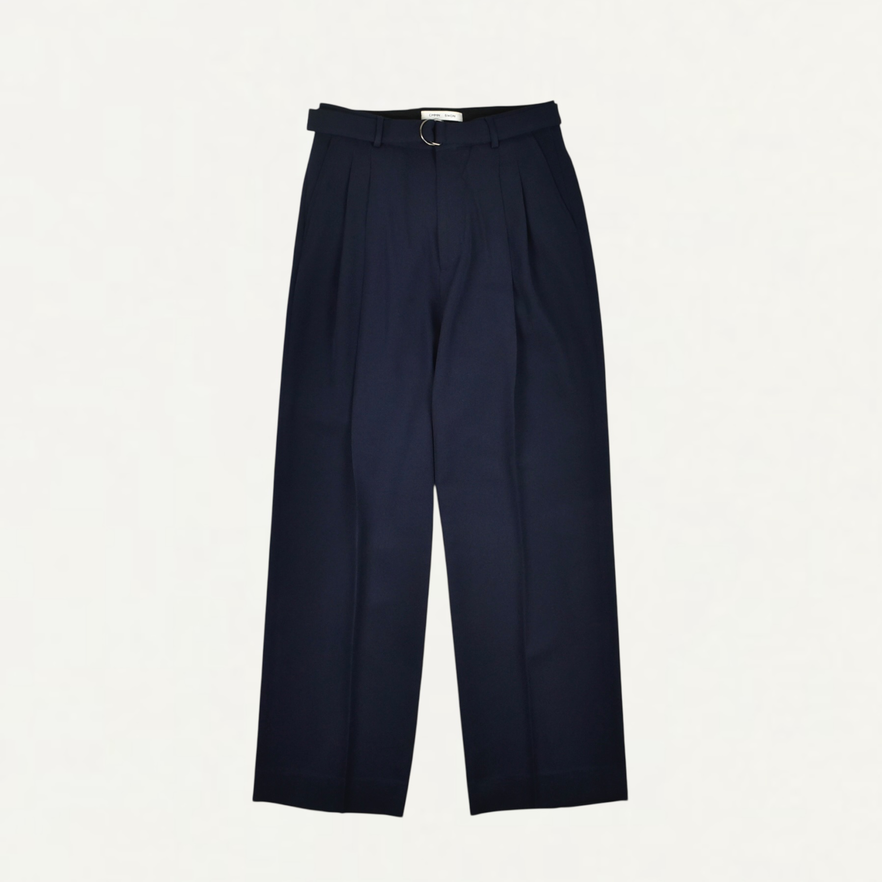 CMMN SWDN Omari Double Pleated Trousers Navy[M23W482]