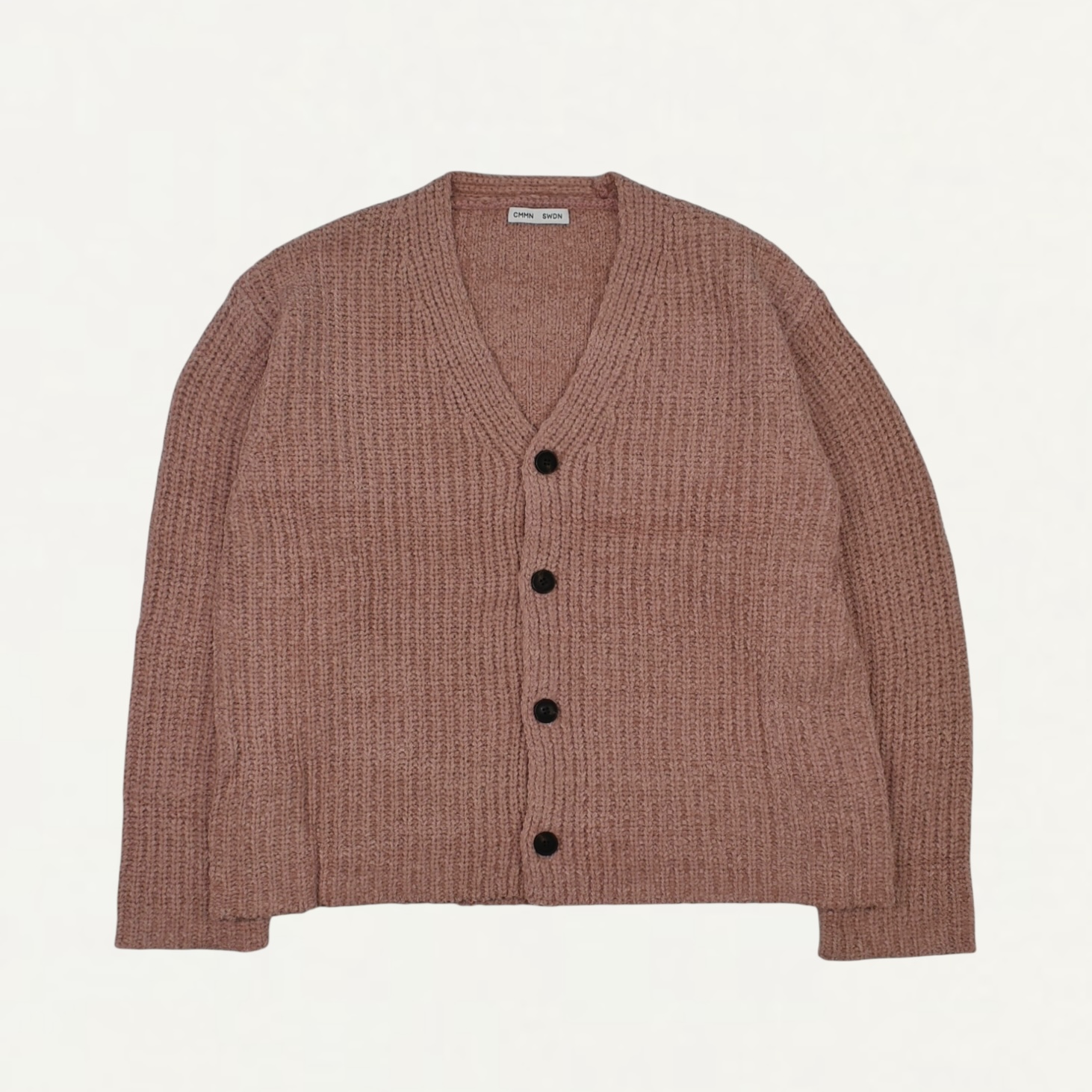 CMMN SWDN Eldar Chenille Cardigan Dusty Pink[M25KN7045]