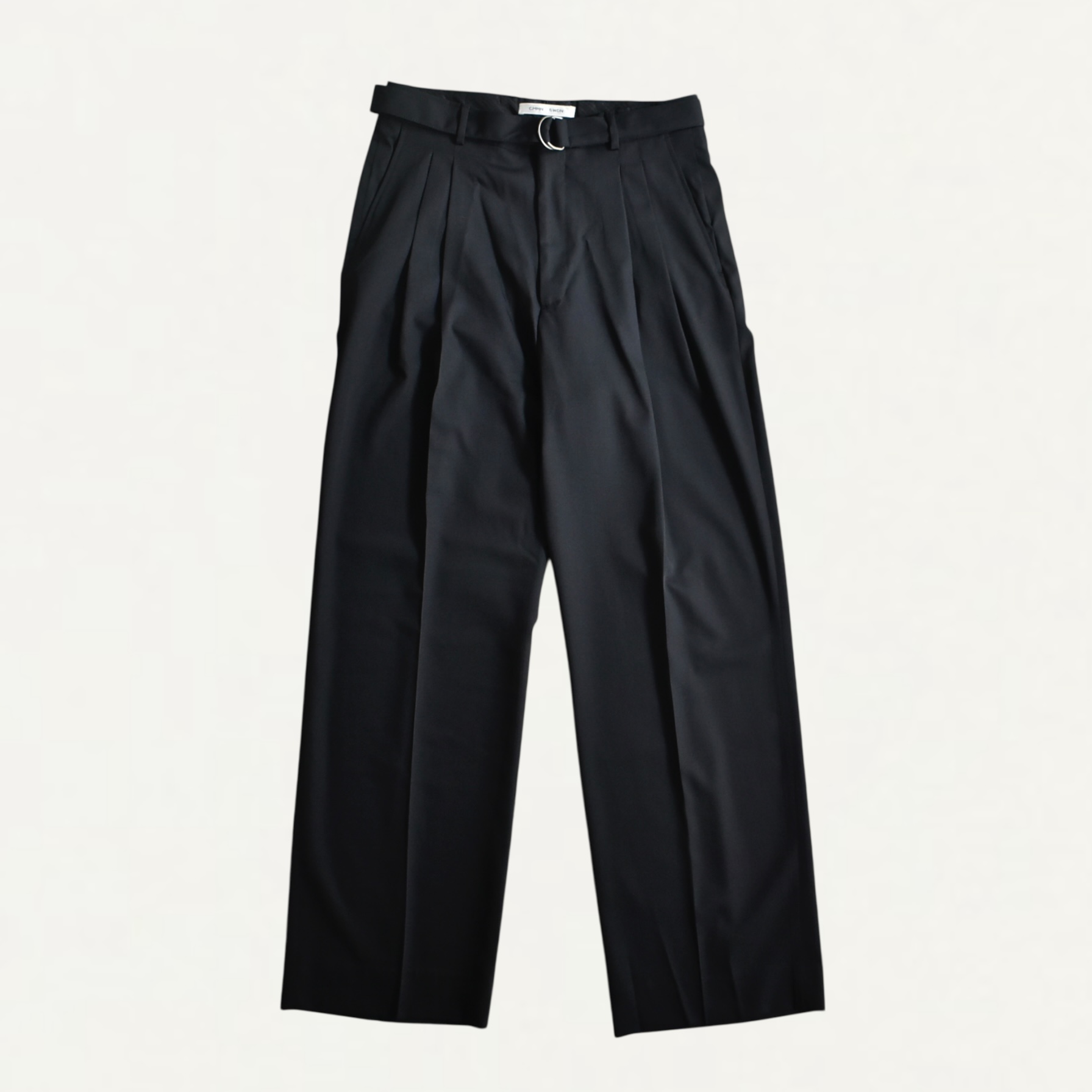 CMMN SWDN Omari Double Pleated Trousers Black[M23W482]