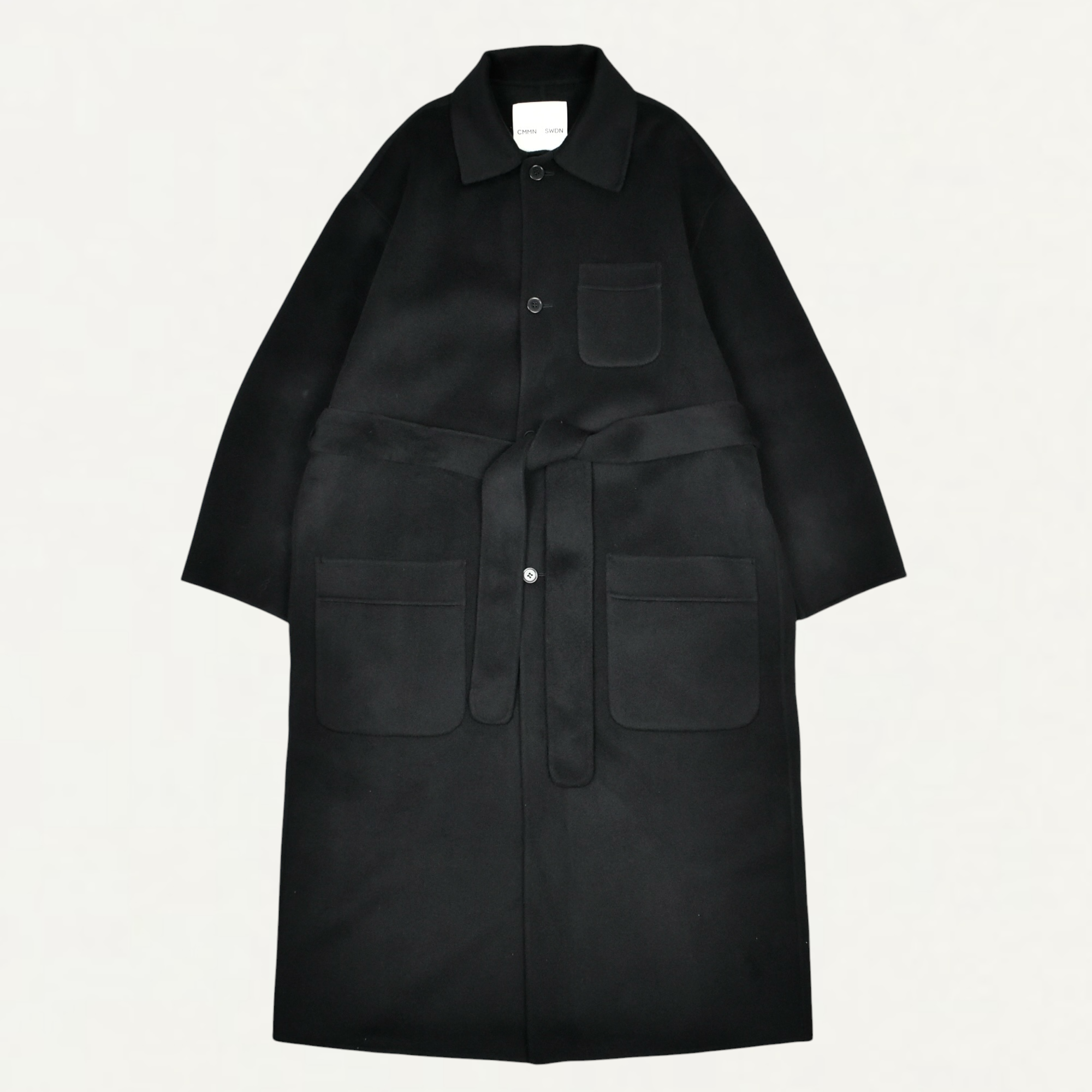 CMMN SWDN Abel Double Faced Coat Black[M27W2016]