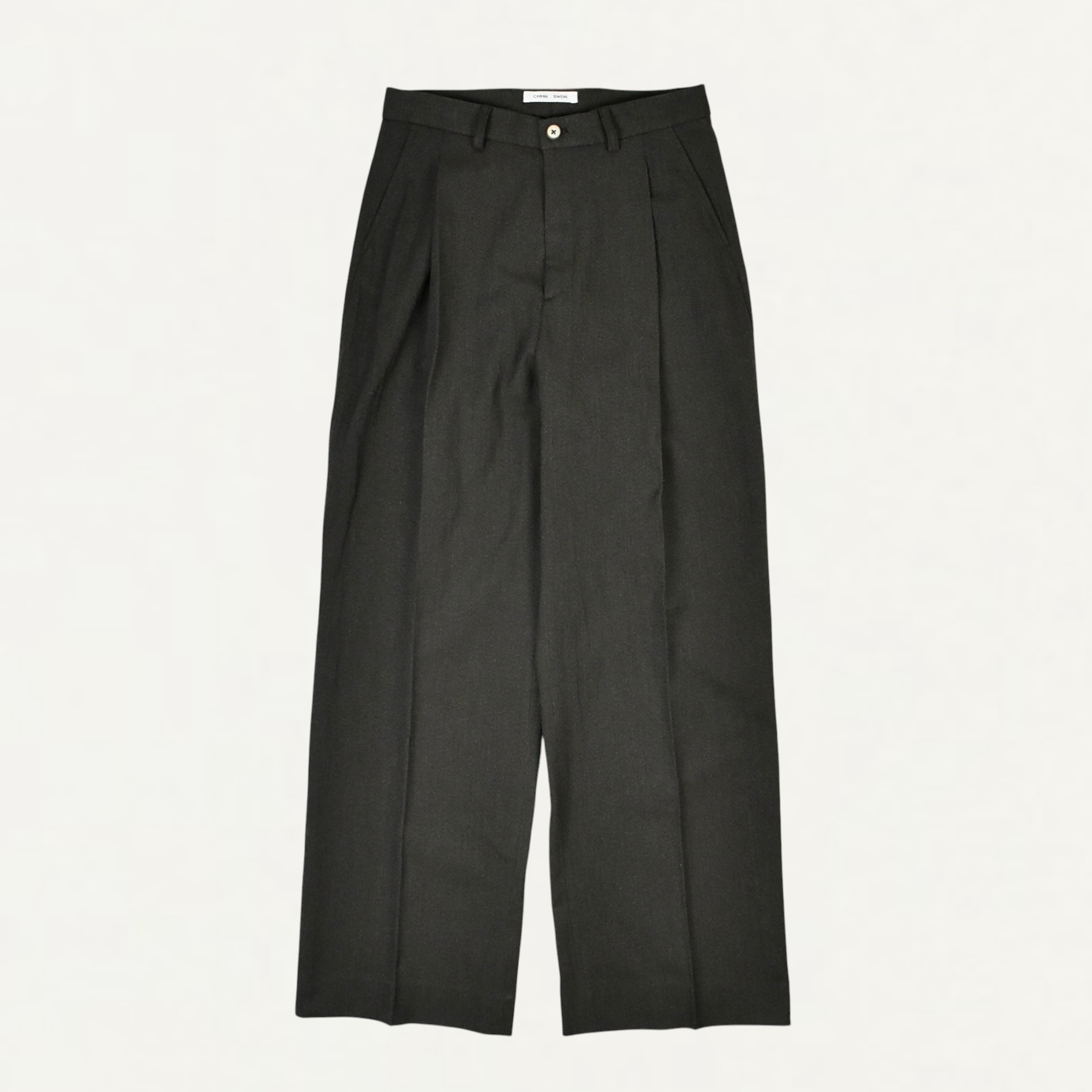 CMMN SWDN MIDAS WIDE STRAIGHT TROUSERS MOSSBROWN[M26W495]