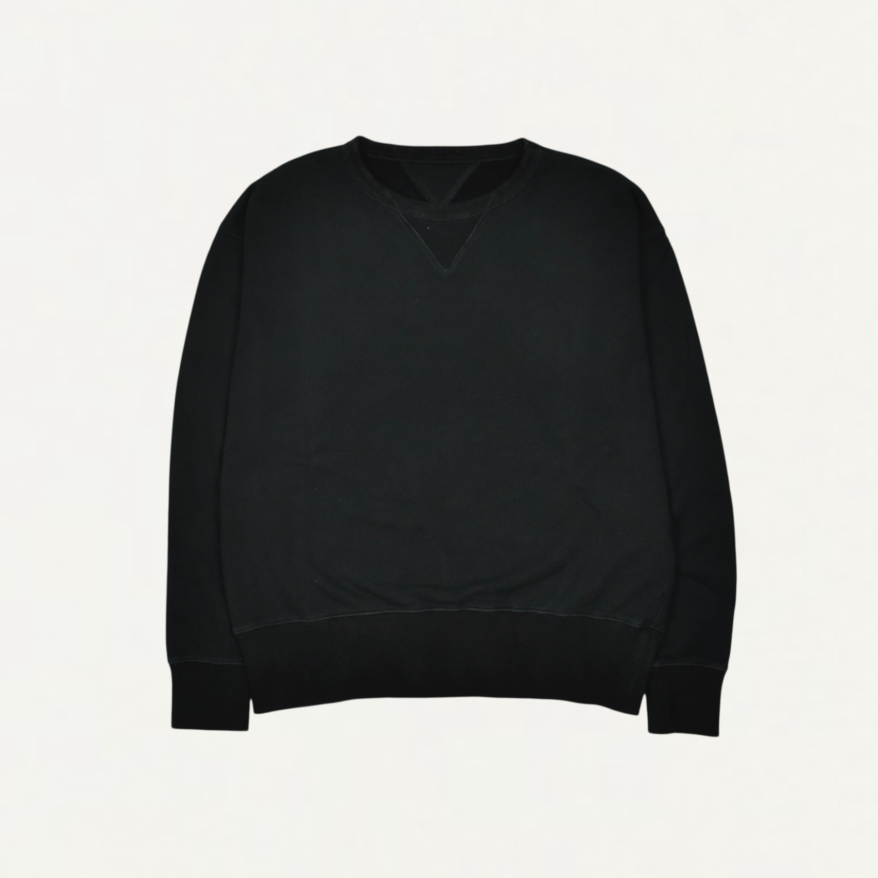 Maison Margiela crew neck sweater grey melange black[S50GU0243]