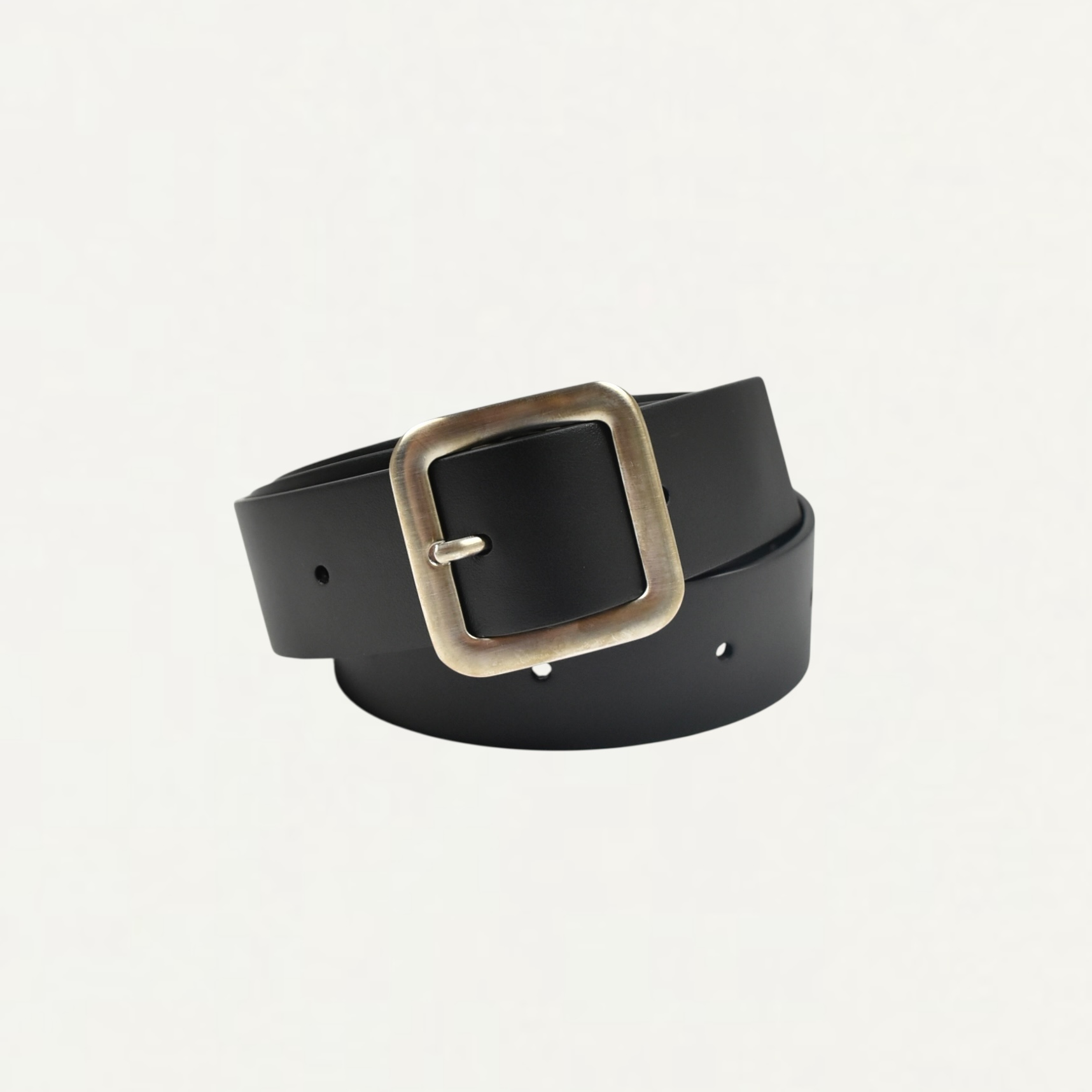 JIL SANDER FLAT SQUARE BELT LS 3.5cm BLACK[J25TP0008]