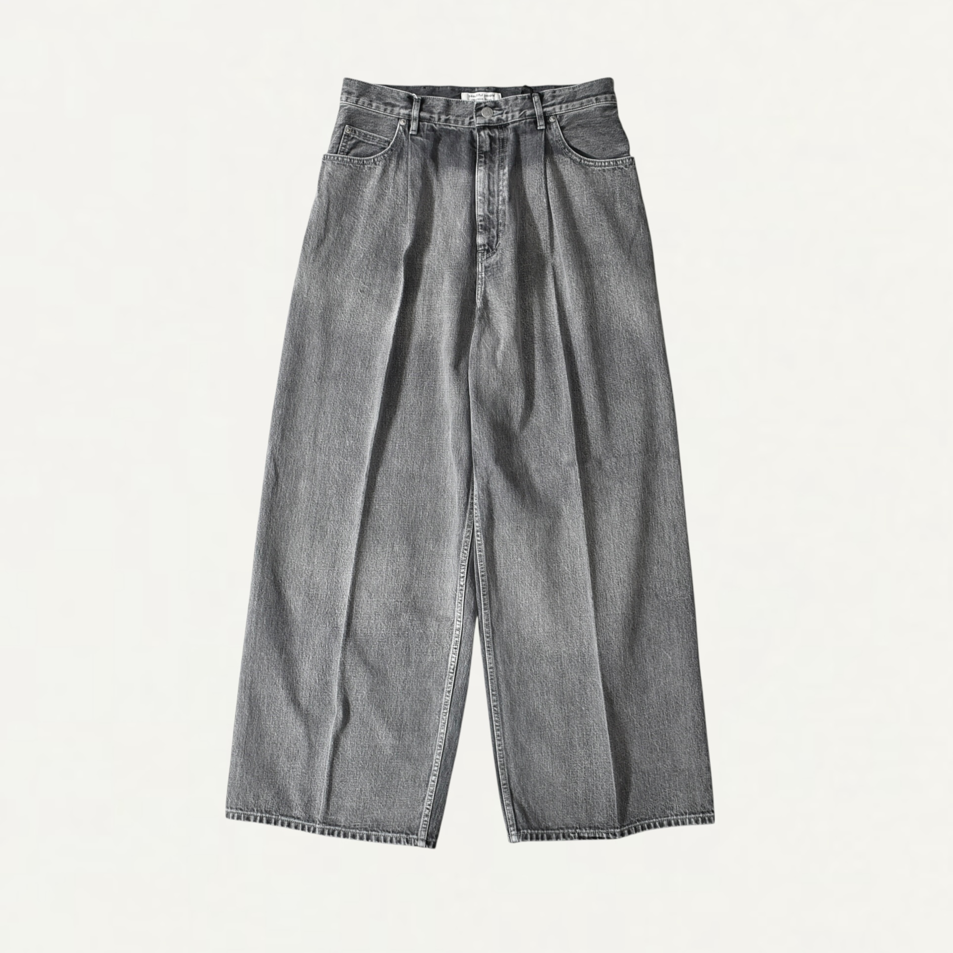 beautiful people selvedge denim trousers fit blk bleach[1545105031]