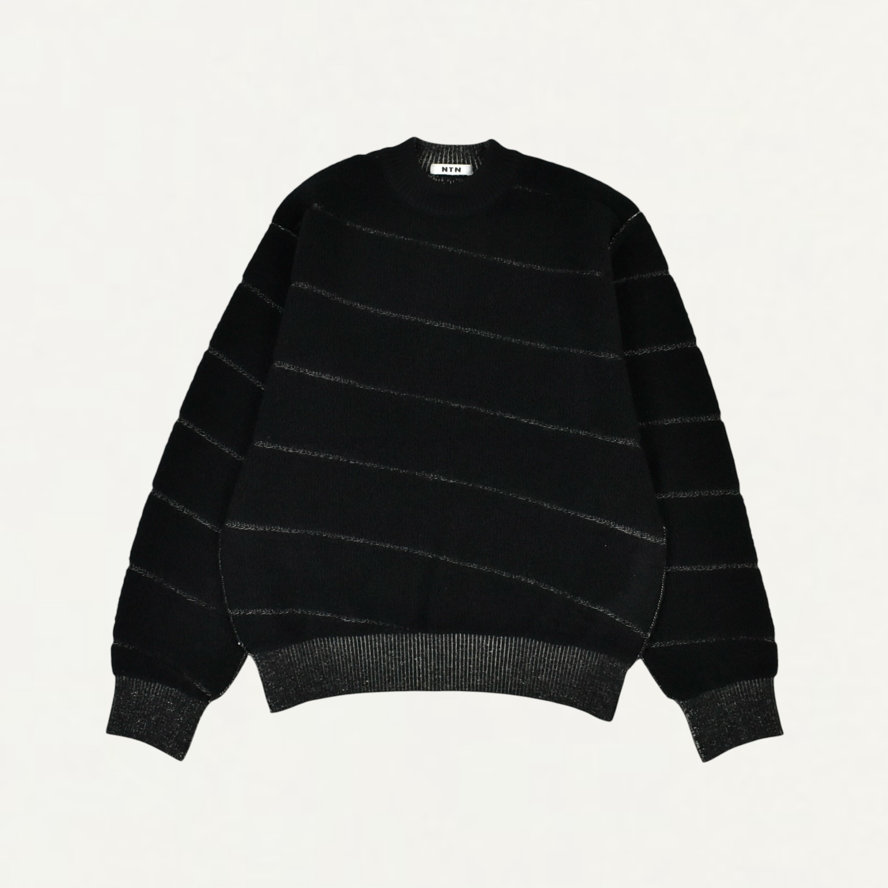 NTN BETA REVERSIBLE CREW-NECK SWEATER BLACK/BEIGE[N007-056173]
