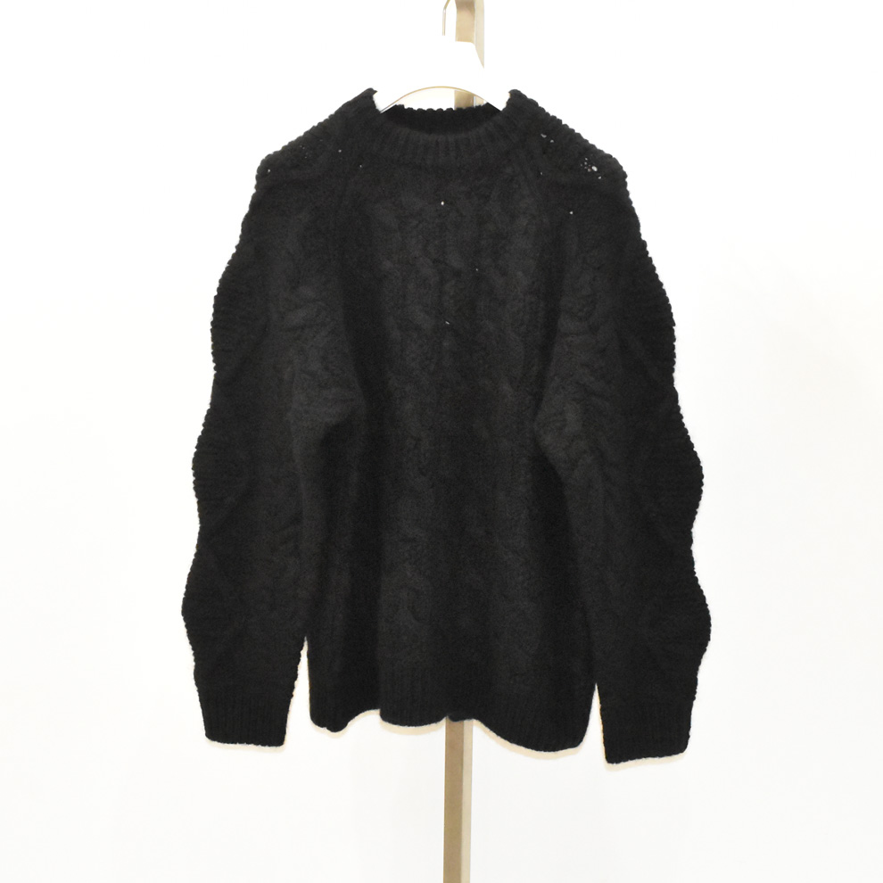 beautiful people broccoli alan knitting pullover-BLK