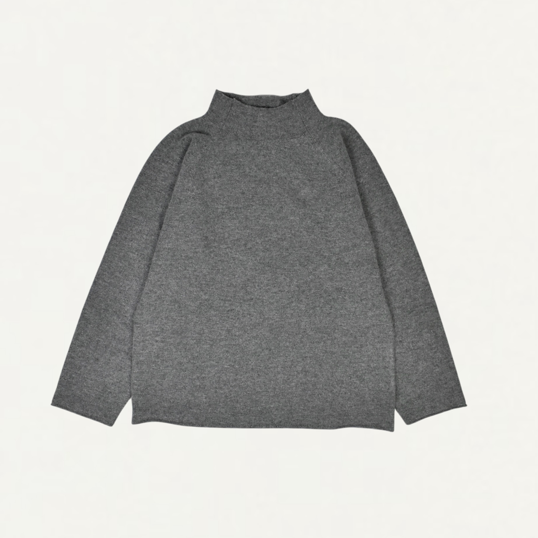 SEEALL HIGH NECK SWEATER CASH WOOL GREY[SAU61-KJ682]