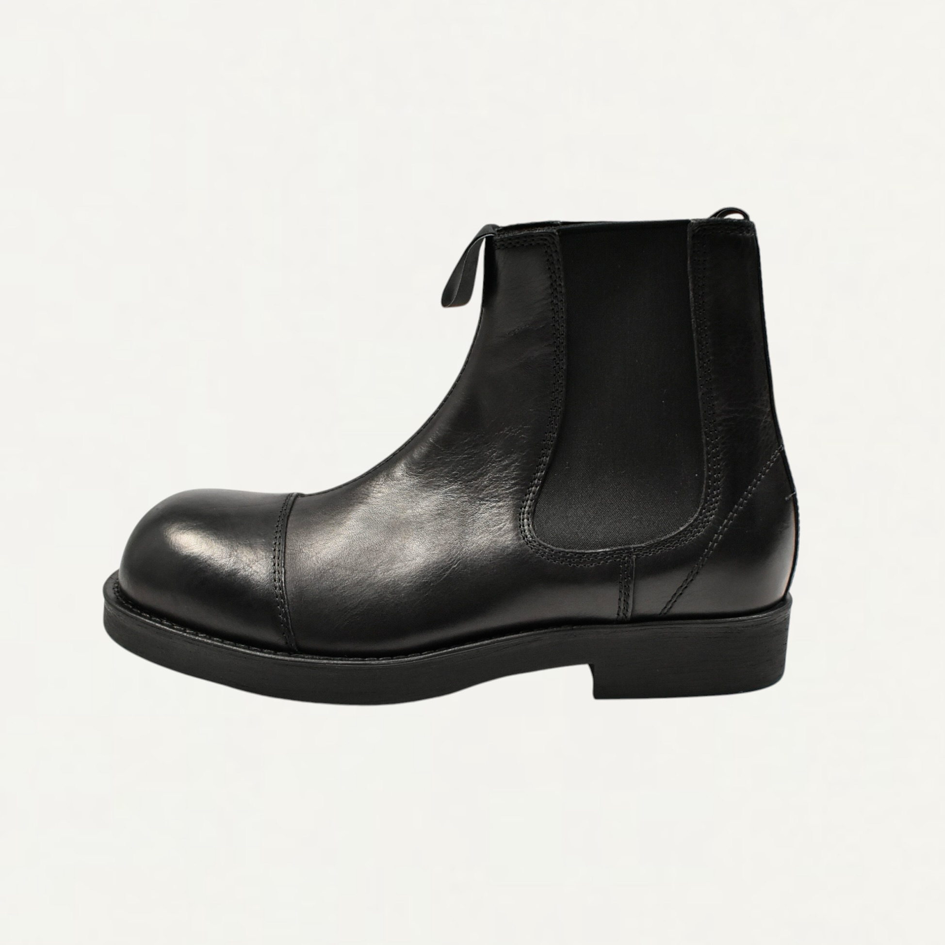 MM6 MAISON MARGIELA Leather Biker Chelsea boots[SH1WU0014P7431T8013]