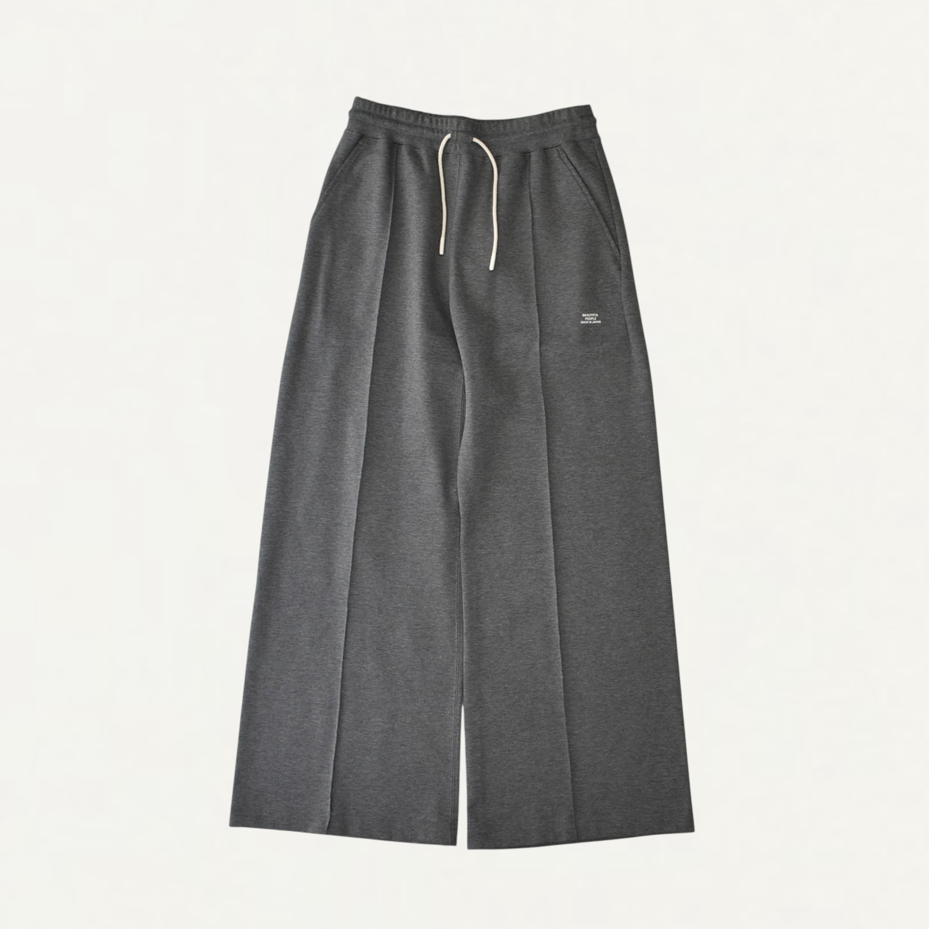 beautiful people compact double jersey wide straight pants gray[1535305004]