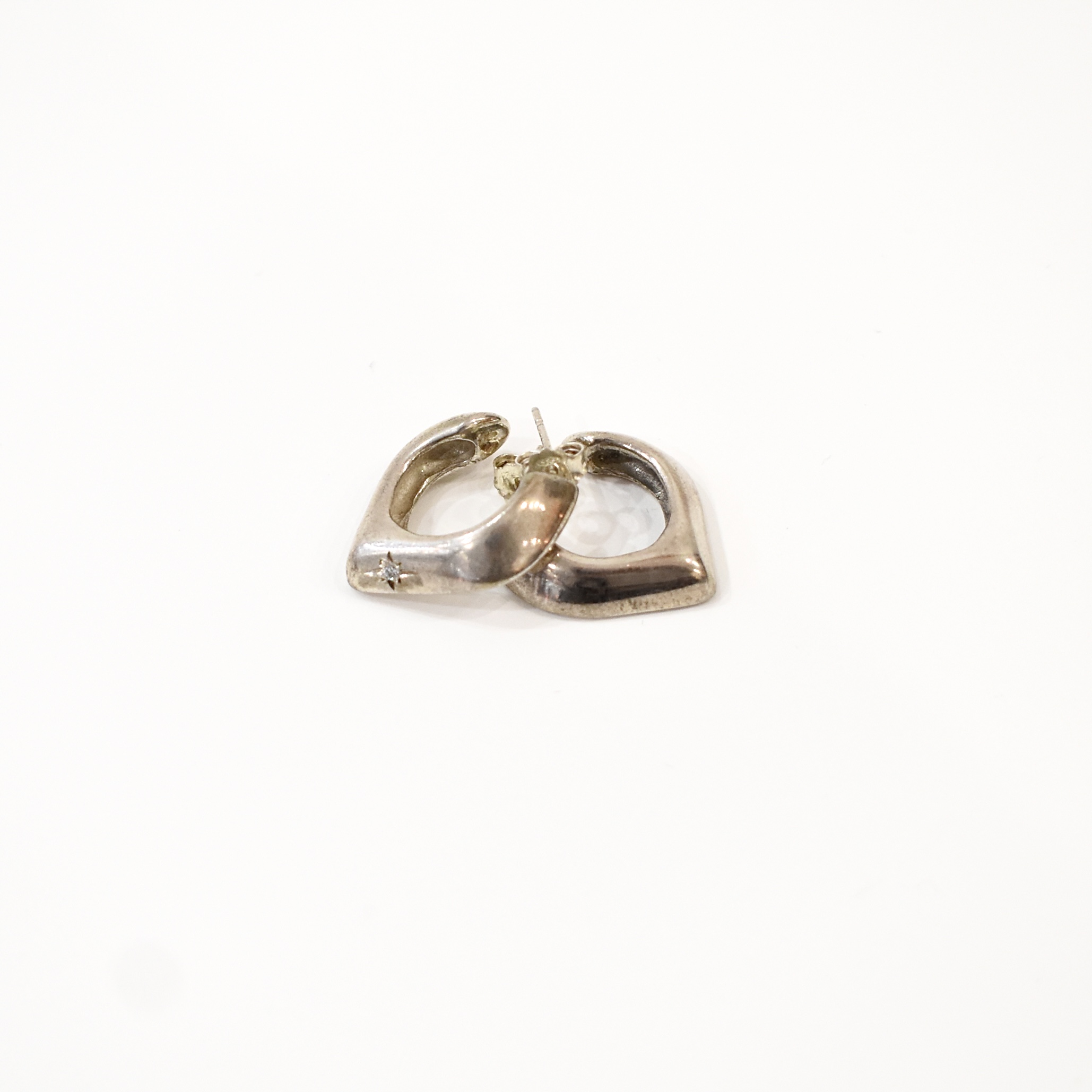 MEMOWA Paris BIG DIAMOND STAR EARRINGS Sil