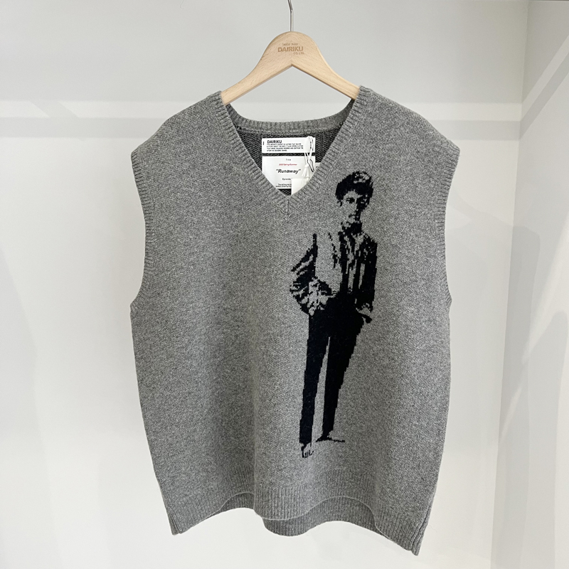 DAIRIKU Benjamin Knit Vest[23SS K-5-GRY]